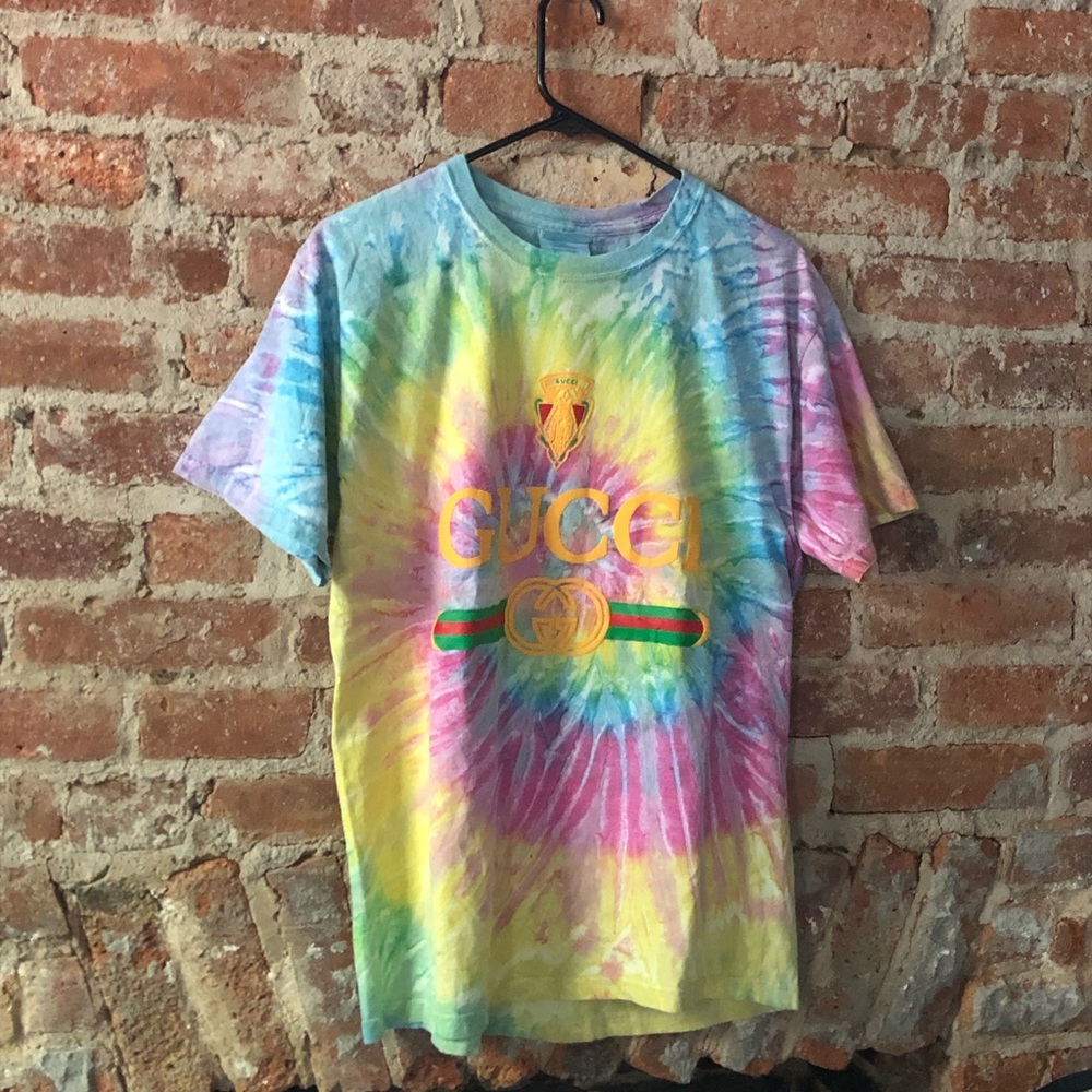 SOLD🖤DEPOP 90’s Vintage Tie-dye Gucci T-shirt